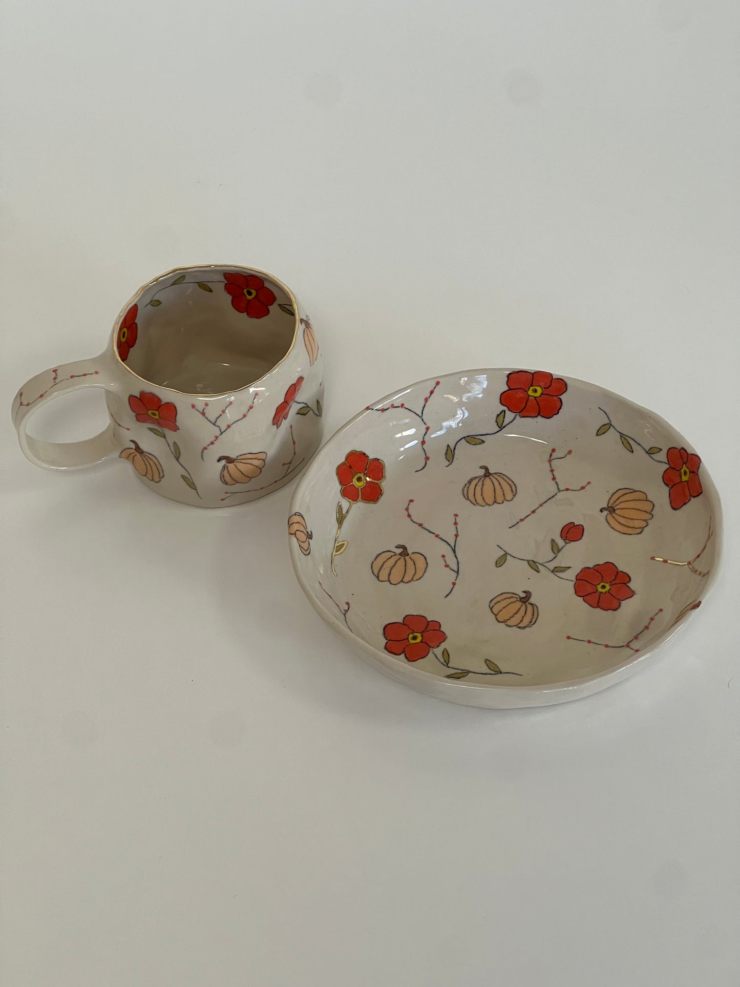 “pumpkin and poppy” set