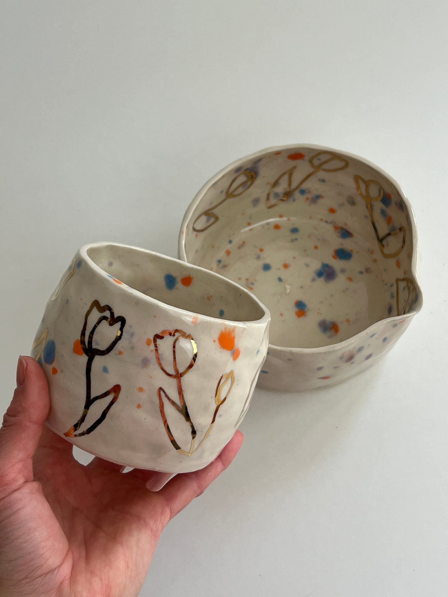 sparkly tulips matcha set