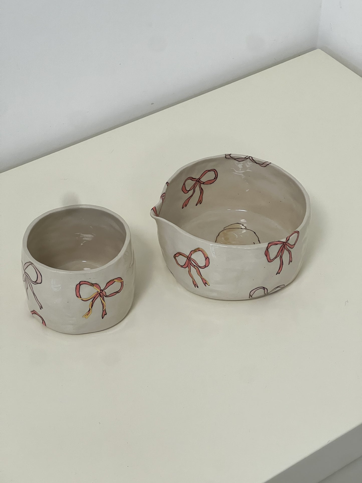 fawns and bows matcha set