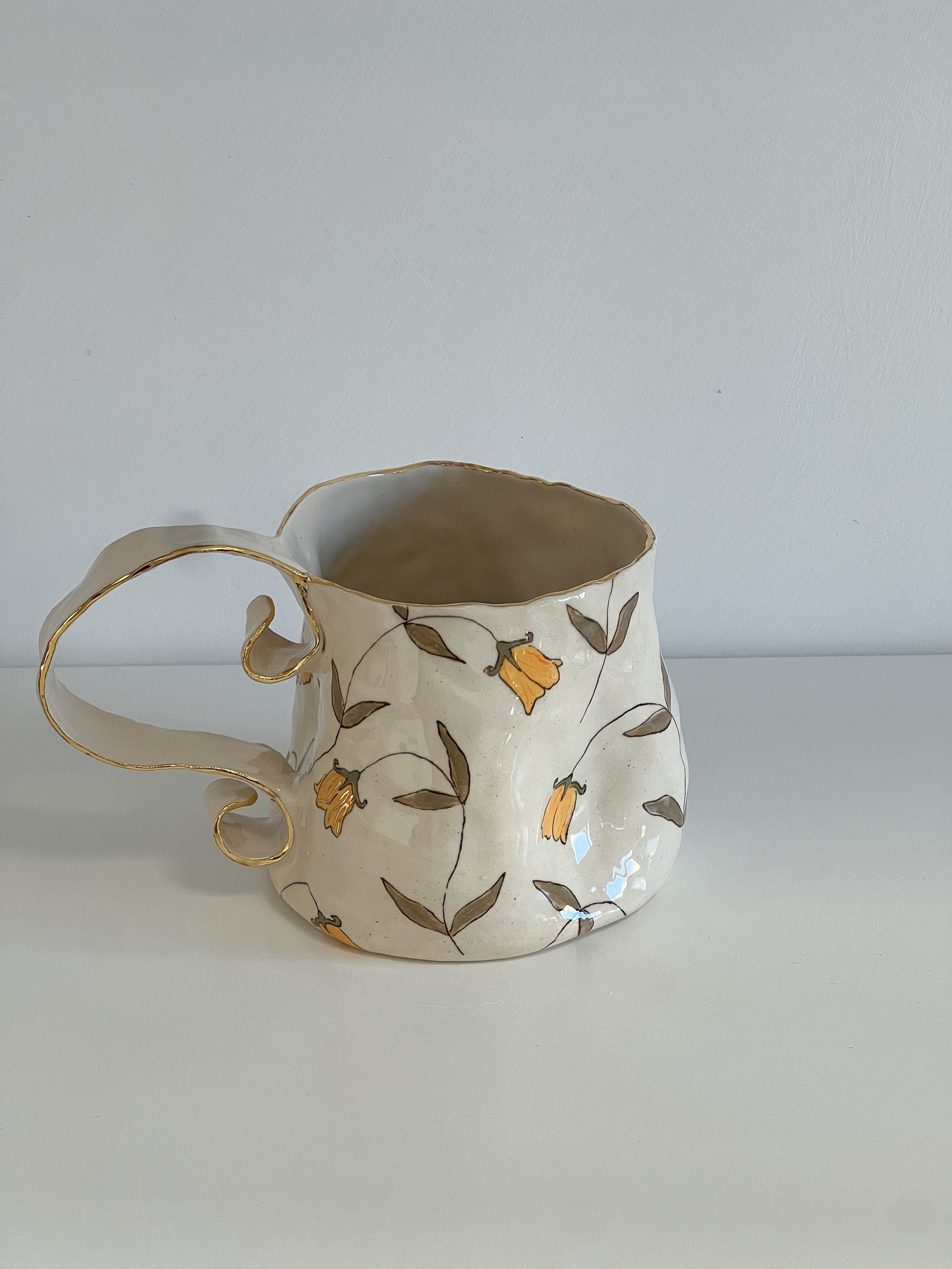 ''bellflowers'' mug (orange)