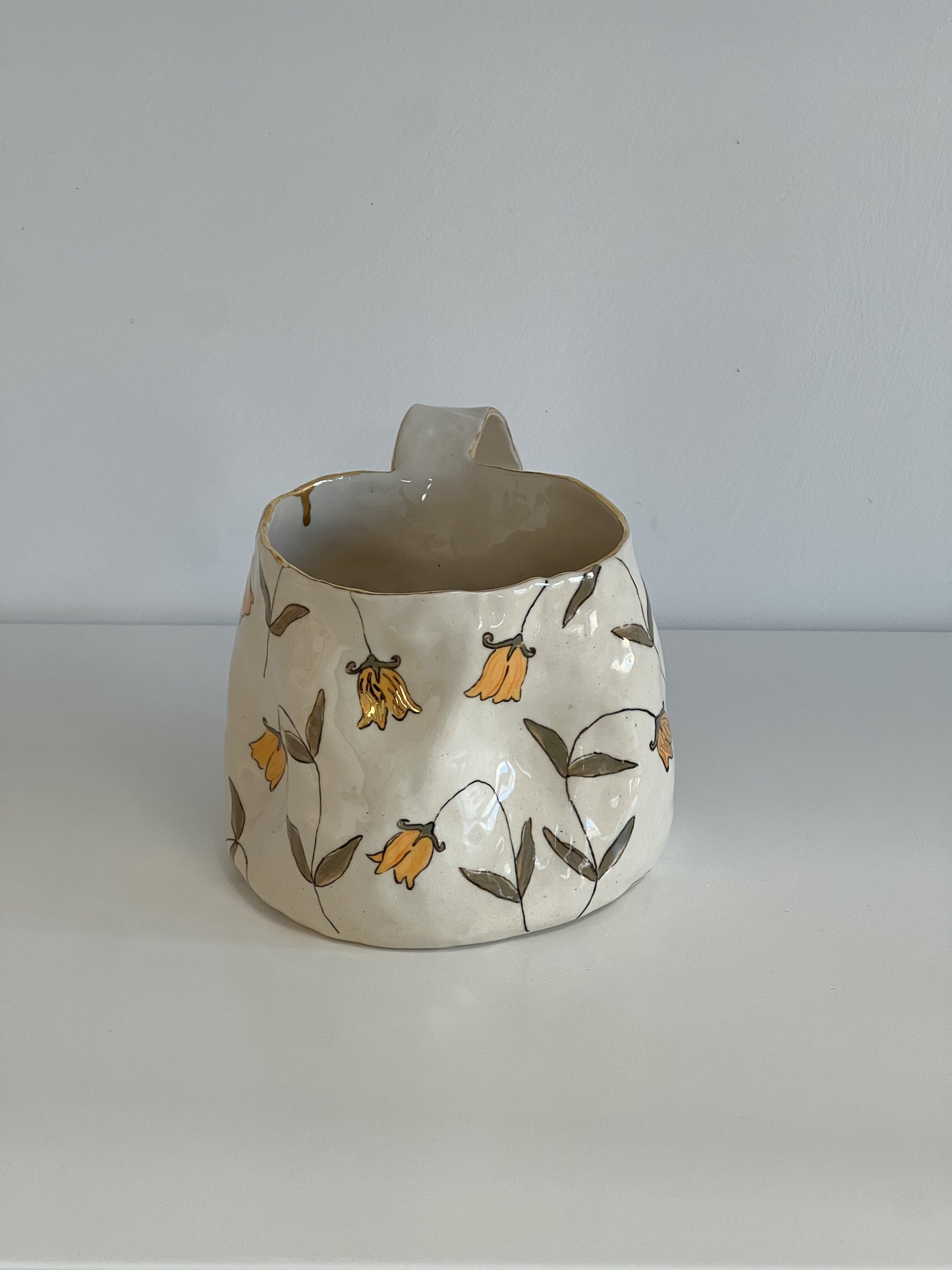 ''bellflowers'' mug (orange)