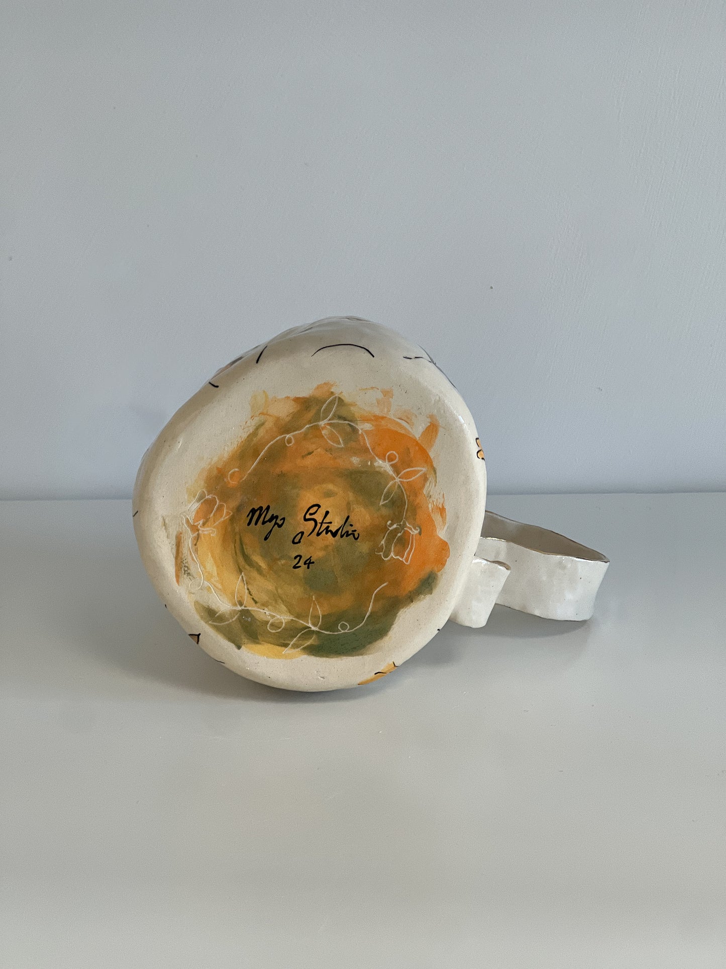 ''bellflowers'' mug (orange)