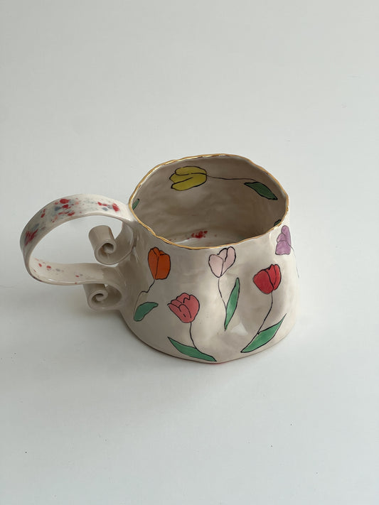 yellow tulip mug