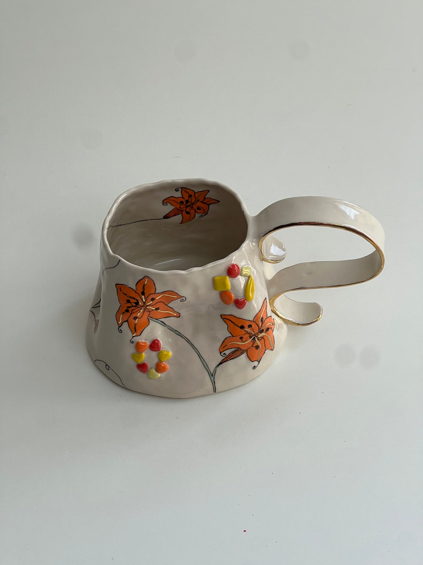 orange lily mug