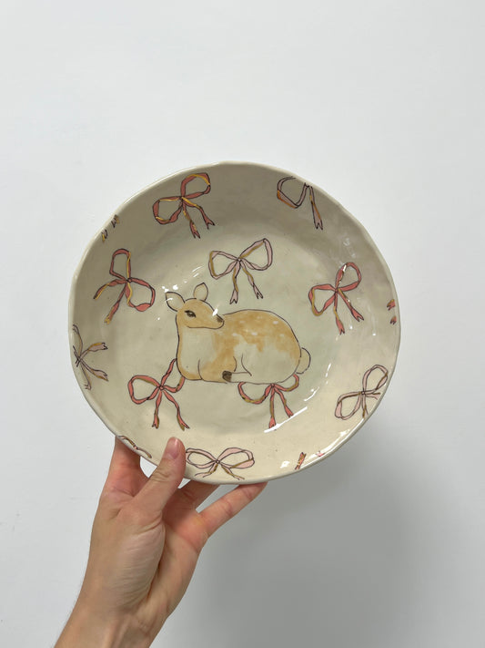bows and fawns plate
