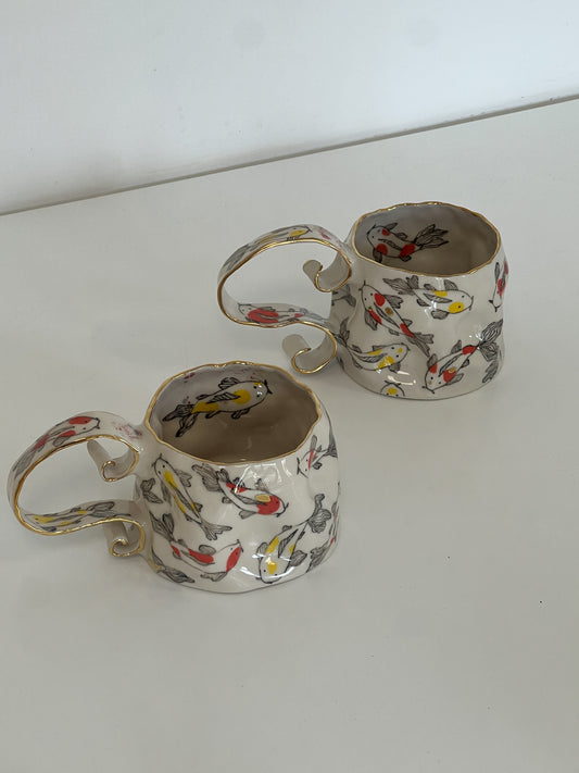 dancing koi mug