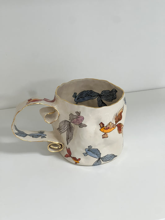 ''dancing fishes'' mug